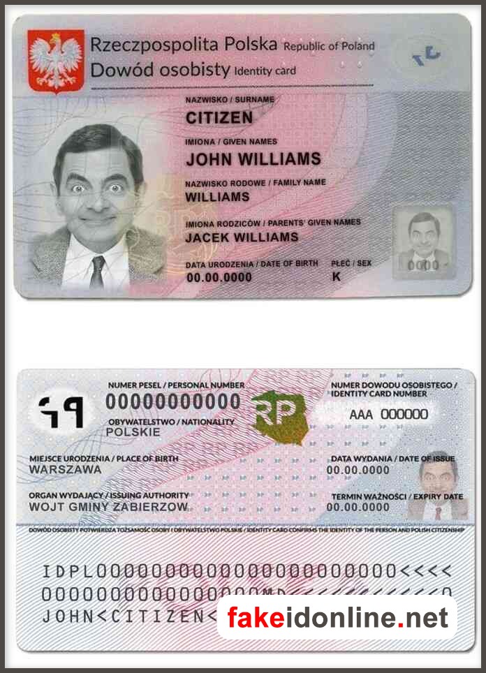 Poland ID Card Template PSD
